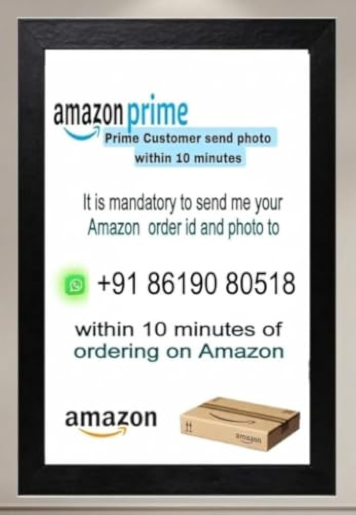 Decorative A4 Size Black Photo Frame